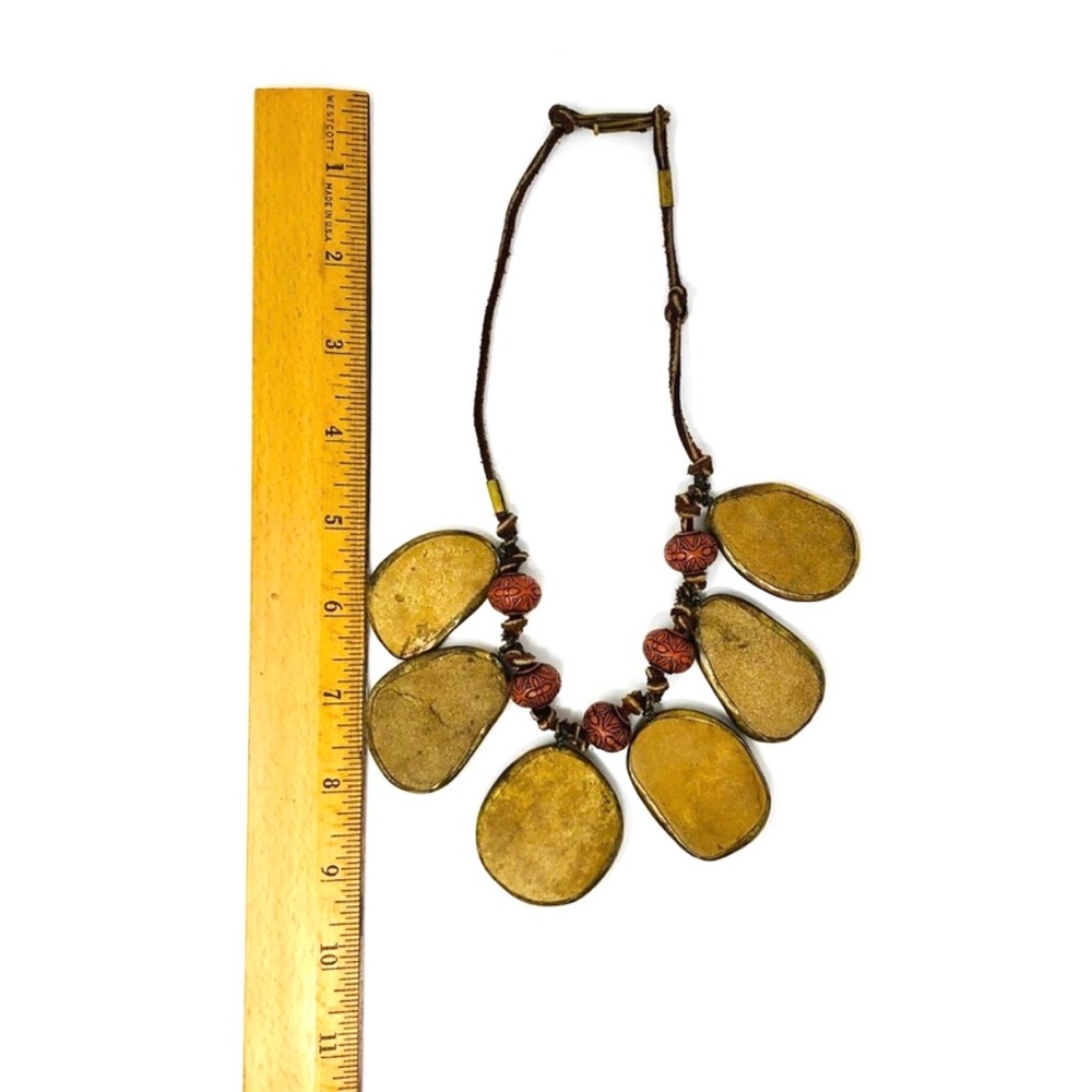 Ethereal, signed stone, suede cord necklace 128.6g - Picture 10 of 10